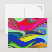 Summerrainbow , Abstrakt 3D Rainbowart Feiertagspostkarte (Vorne/Hinten)