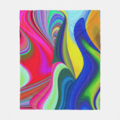 Summerrainbow , Abstrakt 3D Rainbowart Fleecedecke (Vorderseite)