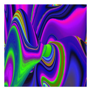 Summerrainbow , Abstrakt 3D Rainbowart Fotodruck