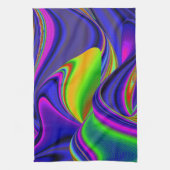 Summerrainbow , Abstrakt 3D Rainbowart Geschirrtuch (Vertikal)