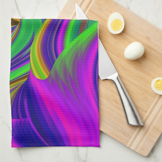 Summerrainbow , Abstrakt 3D Rainbowart Geschirrtuch (Viertel Falte)