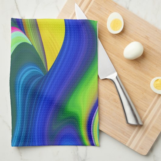 Summerrainbow , Abstrakt 3D Rainbowart Geschirrtuch (Viertel Falte)