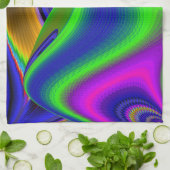 Summerrainbow , Abstrakt 3D Rainbowart Geschirrtuch (Gefaltet)