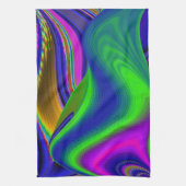 Summerrainbow , Abstrakt 3D Rainbowart Geschirrtuch (Vertikal)
