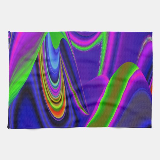 Summerrainbow , Abstrakt 3D Rainbowart Geschirrtuch (Horizontal)