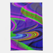 Summerrainbow , Abstrakt 3D Rainbowart Geschirrtuch (Vertikal)