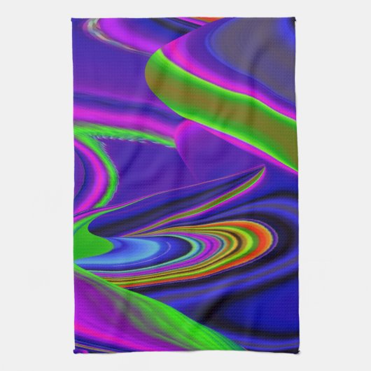 Summerrainbow , Abstrakt 3D Rainbowart Geschirrtuch (Vertikal)