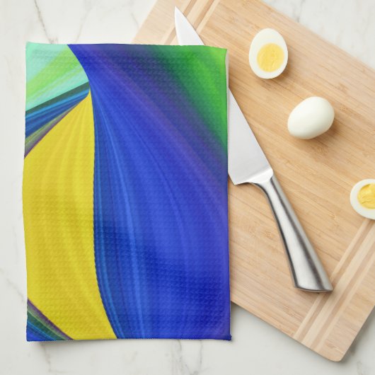 Summerrainbow , Abstrakt 3D Rainbowart Geschirrtuch (Viertel Falte)