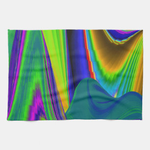 Summerrainbow , Abstrakt 3D Rainbowart Geschirrtuch