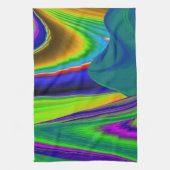 Summerrainbow , Abstrakt 3D Rainbowart Geschirrtuch (Vertikal)