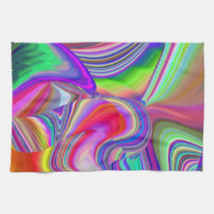 Summerrainbow , Abstrakt 3D Rainbowart Geschirrtuch