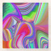 Summerrainbow , Abstrakt 3D Rainbowart Glasuntersetzer (Vorderseite)