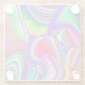 Summerrainbow , Abstrakt 3D Rainbowart Glasuntersetzer (Rückseite)