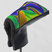 Summerrainbow , Abstrakt 3D Rainbowart Golf Headcover (3/4 Vorderseite)