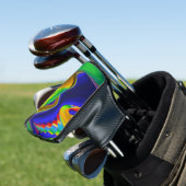 Summerrainbow , Abstrakt 3D Rainbowart Golf Headcover (In Situ)