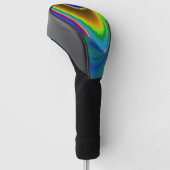 Summerrainbow , Abstrakt 3D Rainbowart Golf Headcover (angewinkelt)