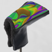 Summerrainbow , Abstrakt 3D Rainbowart Golf Headcover (3/4 Vorderseite)