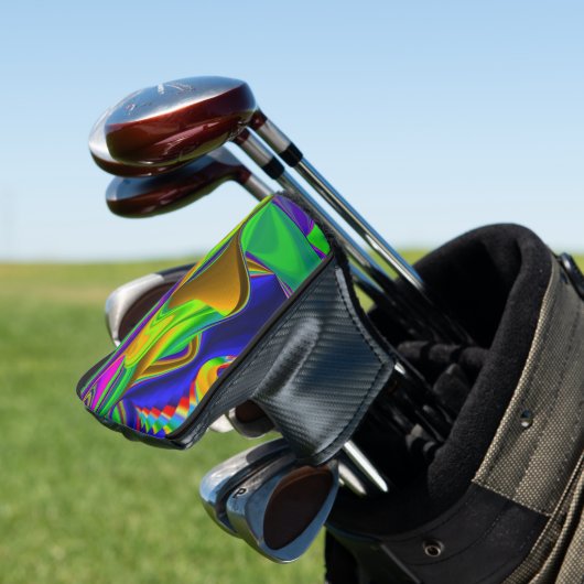 Summerrainbow , Abstrakt 3D Rainbowart Golf Headcover (In Situ)