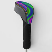 Summerrainbow , Abstrakt 3D Rainbowart Golf Headcover (angewinkelt)