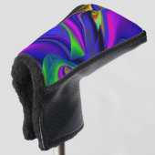 Summerrainbow , Abstrakt 3D Rainbowart Golf Headcover (3/4 Vorderseite)