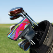 Summerrainbow , Abstrakt 3D Rainbowart Golf Headcover (In Situ)