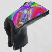 Summerrainbow , Abstrakt 3D Rainbowart Golf Headcover (3/4 Vorderseite)