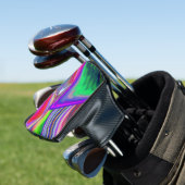 Summerrainbow , Abstrakt 3D Rainbowart Golf Headcover (In Situ)