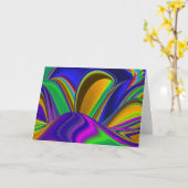 Summerrainbow , Abstrakt 3D Rainbowart Karte (Gelbe Blume)