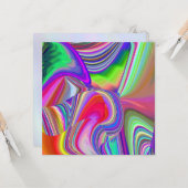 Summerrainbow , Abstrakt 3D Rainbowart Karte (Vorderseite/Rückseite Beispiel)