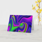 Summerrainbow , Abstrakt 3D Rainbowart Karte (Gelbe Blume)