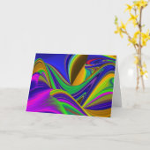 Summerrainbow , Abstrakt 3D Rainbowart Karte (Gelbe Blume)