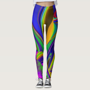 Summerrainbow , Abstrakt 3D Rainbowart Leggings
