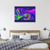 Summerrainbow , Abstrakt 3D Rainbowart Leinwanddruck (Insitu (Schlafzimmer))
