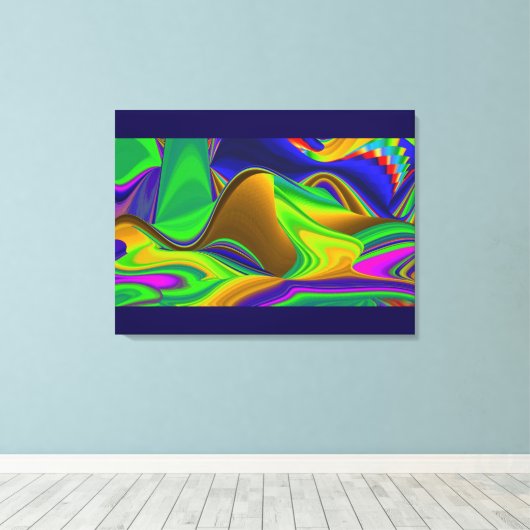 Summerrainbow , Abstrakt 3D Rainbowart Leinwanddruck (Insitu (Holzboden))
