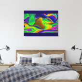 Summerrainbow , Abstrakt 3D Rainbowart Leinwanddruck (Insitu (Schlafzimmer))