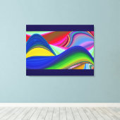 Summerrainbow , Abstrakt 3D Rainbowart Leinwanddruck (Insitu (Holzboden))