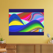 Summerrainbow , Abstrakt 3D Rainbowart Leinwanddruck (Insitu (Wohnzimmer))