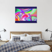 Summerrainbow , Abstrakt 3D Rainbowart Leinwanddruck (Insitu (Schlafzimmer))