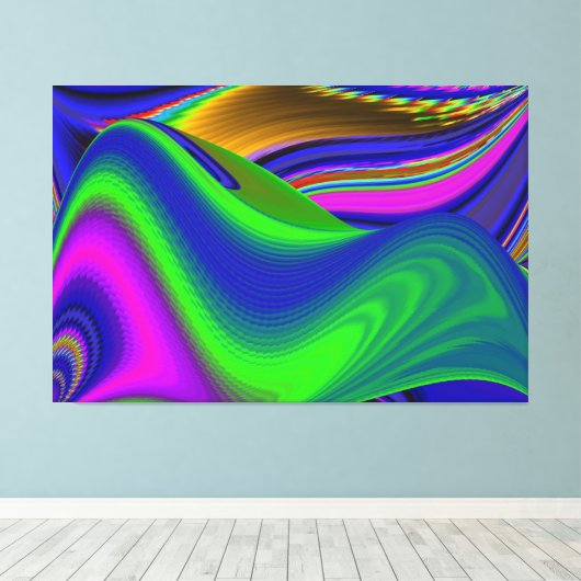 Summerrainbow , Abstrakt 3D Rainbowart Leinwanddruck (Insitu (Holzboden))