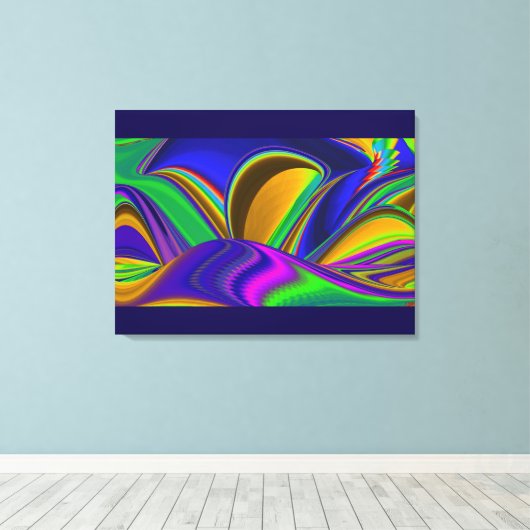 Summerrainbow , Abstrakt 3D Rainbowart Leinwanddruck (Insitu (Holzboden))