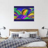 Summerrainbow , Abstrakt 3D Rainbowart Leinwanddruck (Insitu (Schlafzimmer))