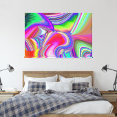 Summerrainbow , Abstrakt 3D Rainbowart Leinwanddruck (Insitu (Schlafzimmer))