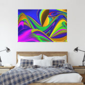Summerrainbow , Abstrakt 3D Rainbowart Leinwanddruck (Insitu (Schlafzimmer))