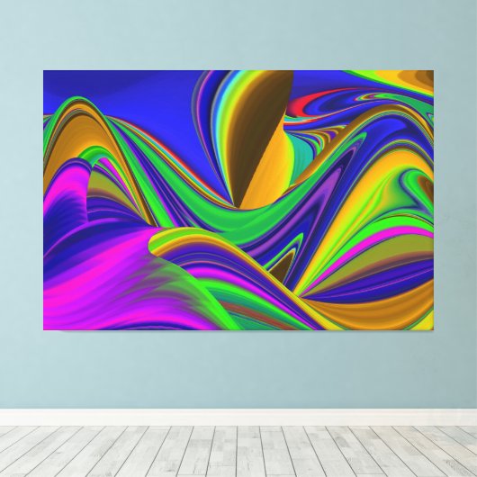 Summerrainbow , Abstrakt 3D Rainbowart Leinwanddruck (Insitu (Holzboden))