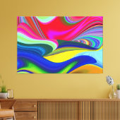 Summerrainbow , Abstrakt 3D Rainbowart Leinwanddruck (Insitu (Wohnzimmer))