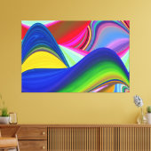 Summerrainbow , Abstrakt 3D Rainbowart Leinwanddruck (Insitu (Wohnzimmer))