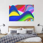 Summerrainbow , Abstrakt 3D Rainbowart Leinwanddruck (Insitu (Schlafzimmer))