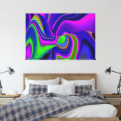Summerrainbow , Abstrakt 3D Rainbowart Leinwanddruck (Insitu (Schlafzimmer))