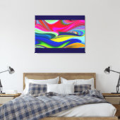 Summerrainbow , Abstrakt 3D Rainbowart Leinwanddruck (Insitu (Schlafzimmer))