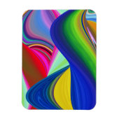 Summerrainbow , Abstrakt 3D Rainbowart Magnet (Vertikal)